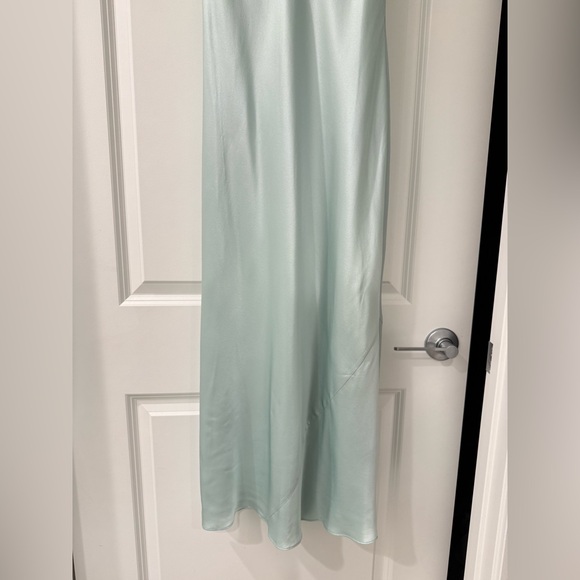 NWOT Reformation Cardi Silk Dress Elegant Mint Green Slip Dress - Picture 9 of 14